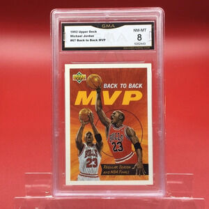 1992 Upper Deck Jordan Back to Back Graded 8 Card